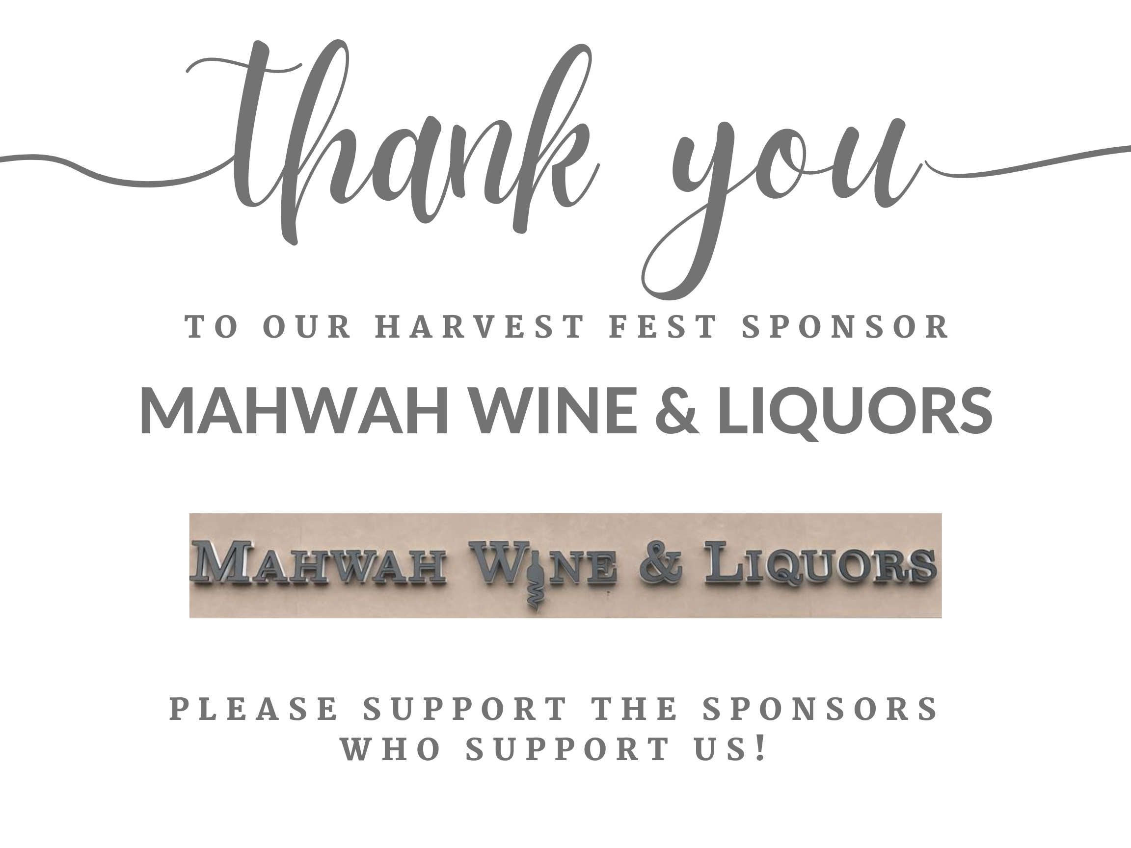 Mahwah Wine Sponsor